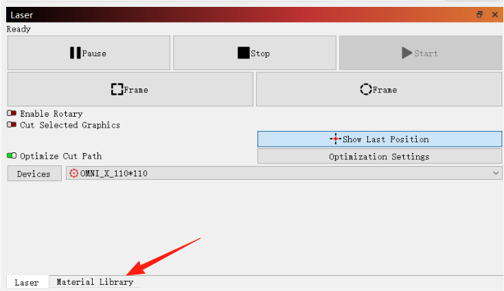 B4 Import Material Library to Lightburn – ComMarker Support