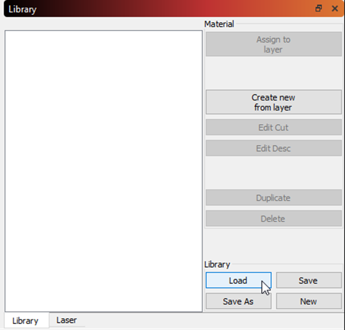 B4 Import Material Library to Lightburn – ComMarker Support